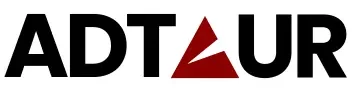 THE LOGO OF MY DIGITAL MARKETING AGENCY NAMING ADTAUR (REPLACING THE SECOND A WITH A TRIANGLE)